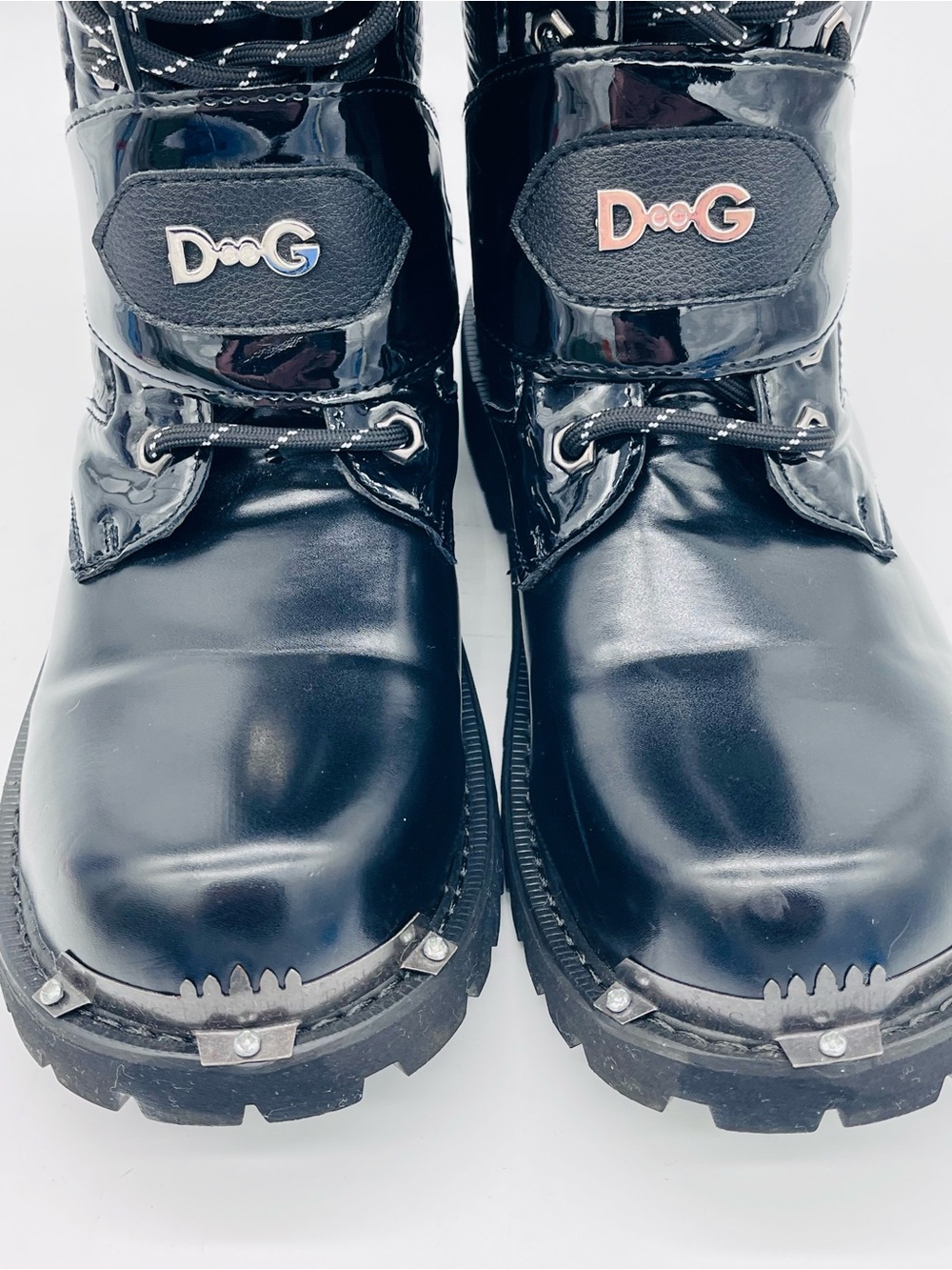“BEST NEW” Steampunk Goth Moto Combat Boots with Chain Detail - Picture 6 of 8